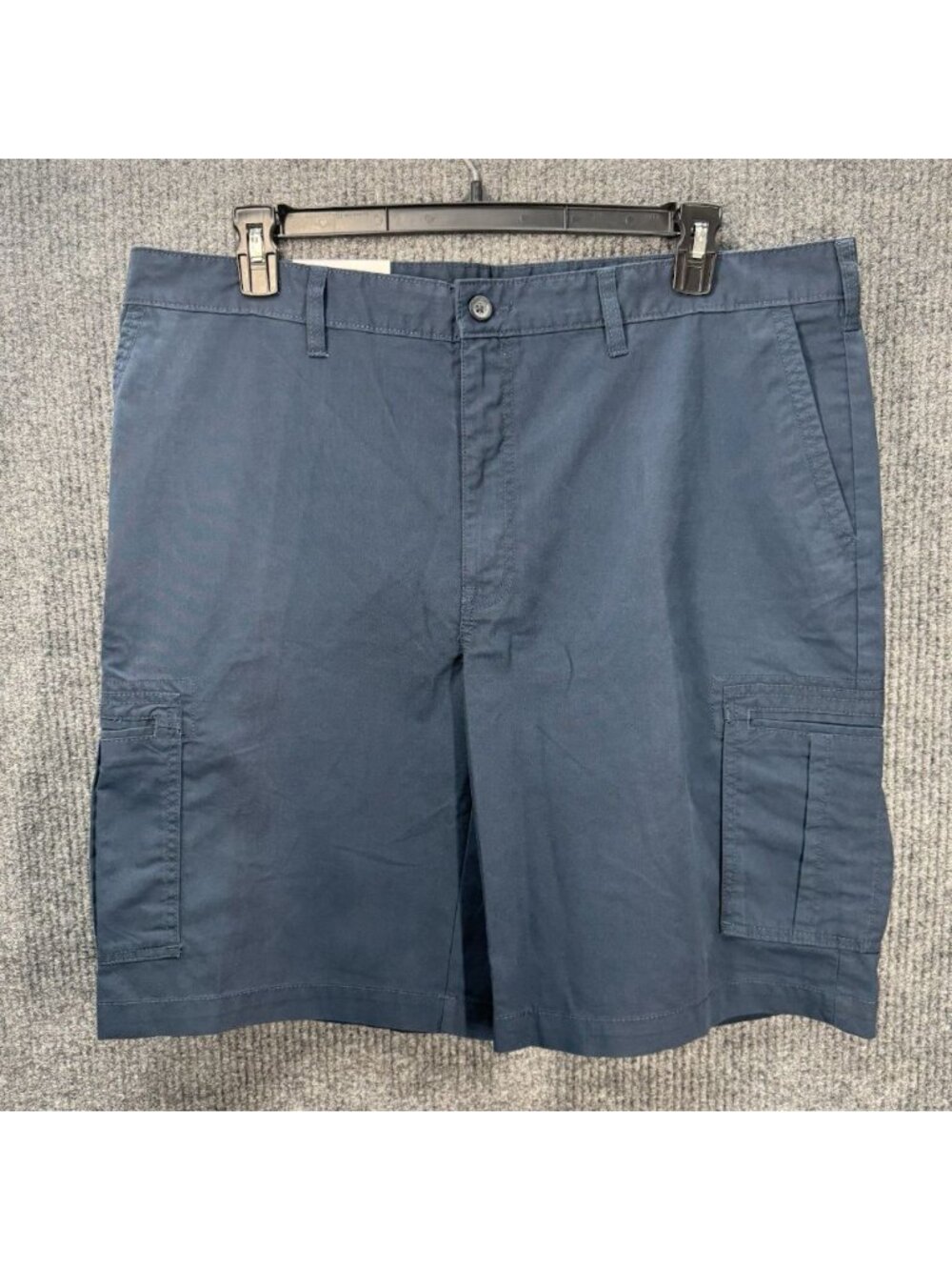 Savane Eco Start Cargo Shorts Mens 40W Total Eclipse Blue Vtg Wash Wrinkle Free